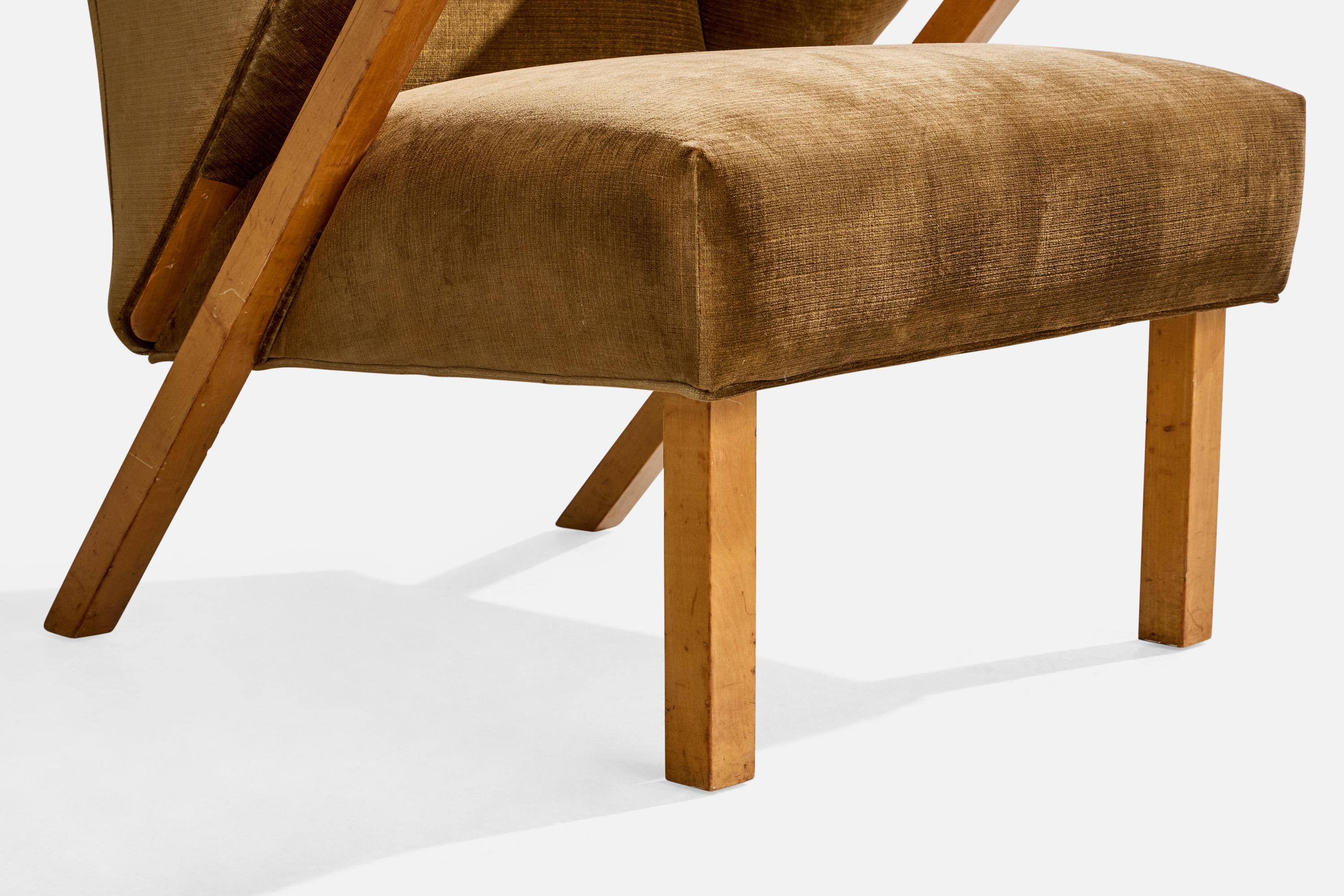 Paul Laszlo, chaise longue, acajou, velours, États-Unis, années 1950 en vente 4