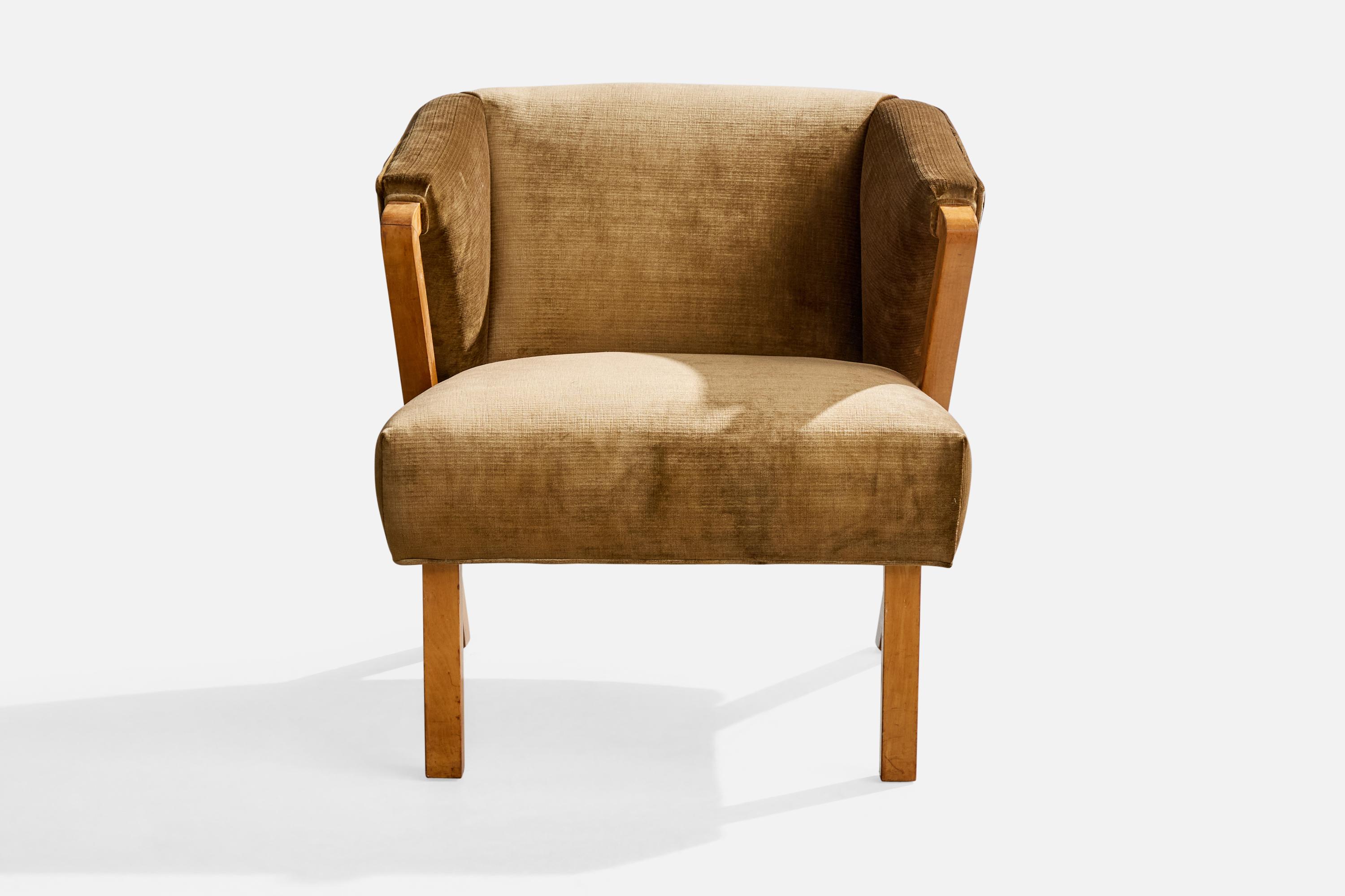 Mid-Century Modern Paul Laszlo, chaise longue, acajou, velours, États-Unis, années 1950 en vente