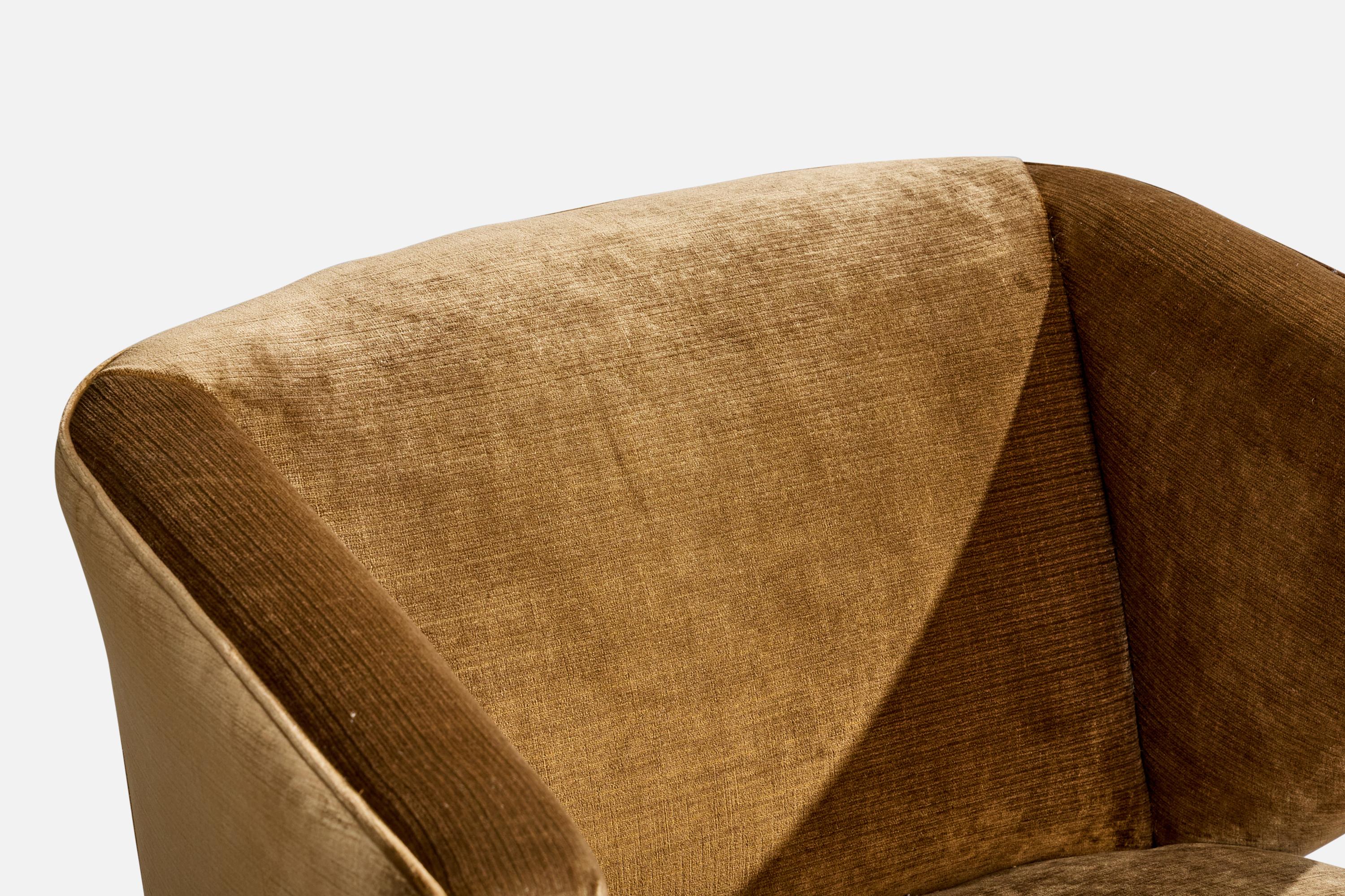 Paul Laszlo, chaise longue, acajou, velours, États-Unis, années 1950 en vente 1