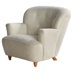 Paul Laszlo Attribution, Sedia da salotto, Wood, Fabrice, USA, anni '40