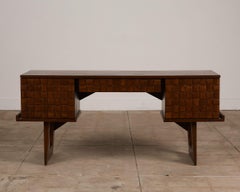 Paul Laszlo "Basket Weave" Desk for Brown Saltman