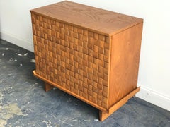 Paul Laszlo Basketweave Chest of Drawers for Brown Saltman, Oak