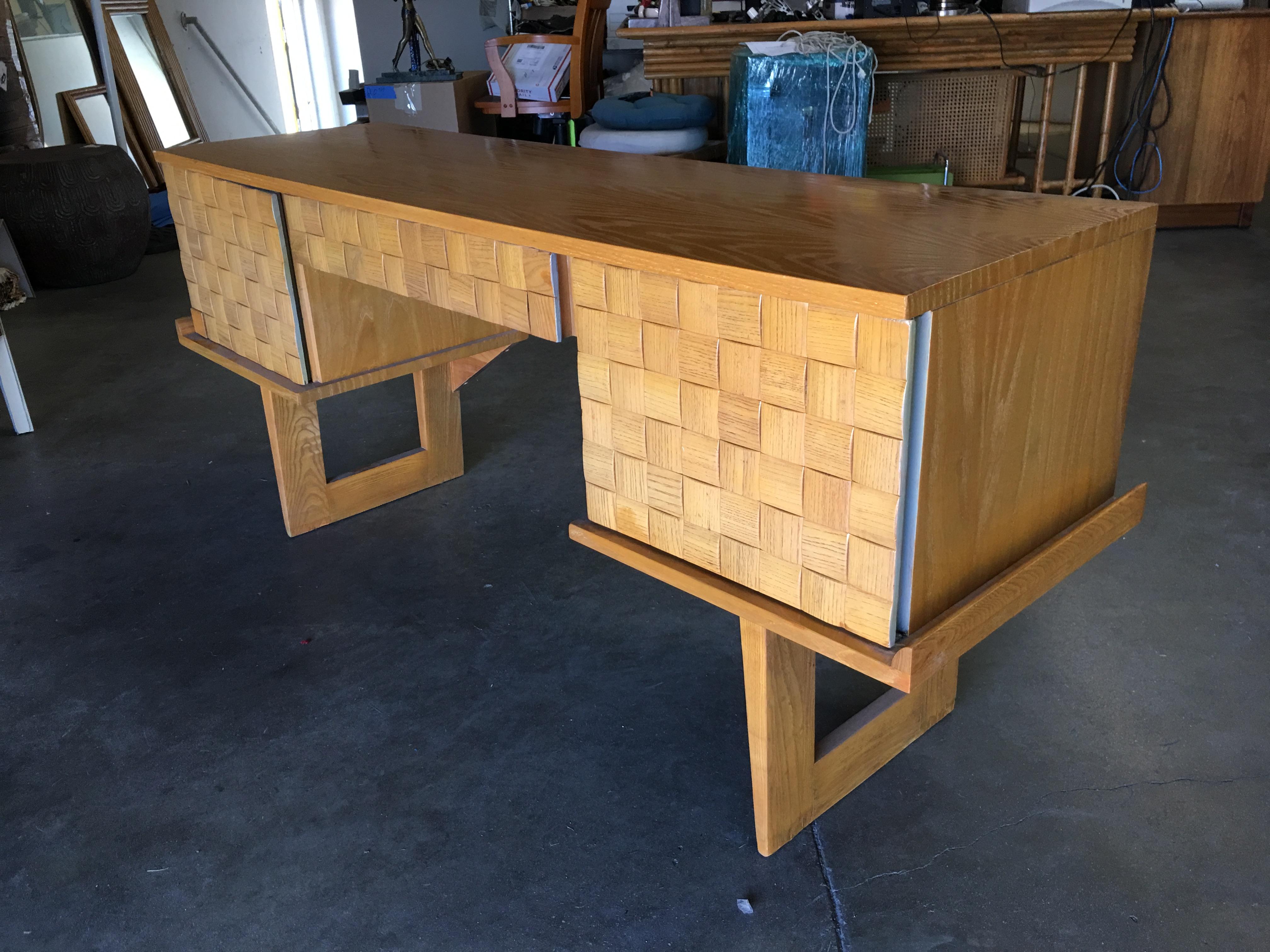 bleached oak desk