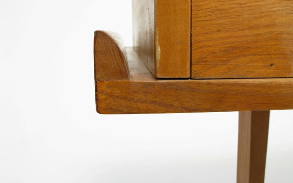 Chêne Bureau en chêne blanchi Paul Laszlo « Weave » ( tissage de croix) pour Brown Saltman en vente