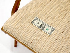 Paul Laszlo Cerused Oak Lounge Chair New Raw Wool Upholstery