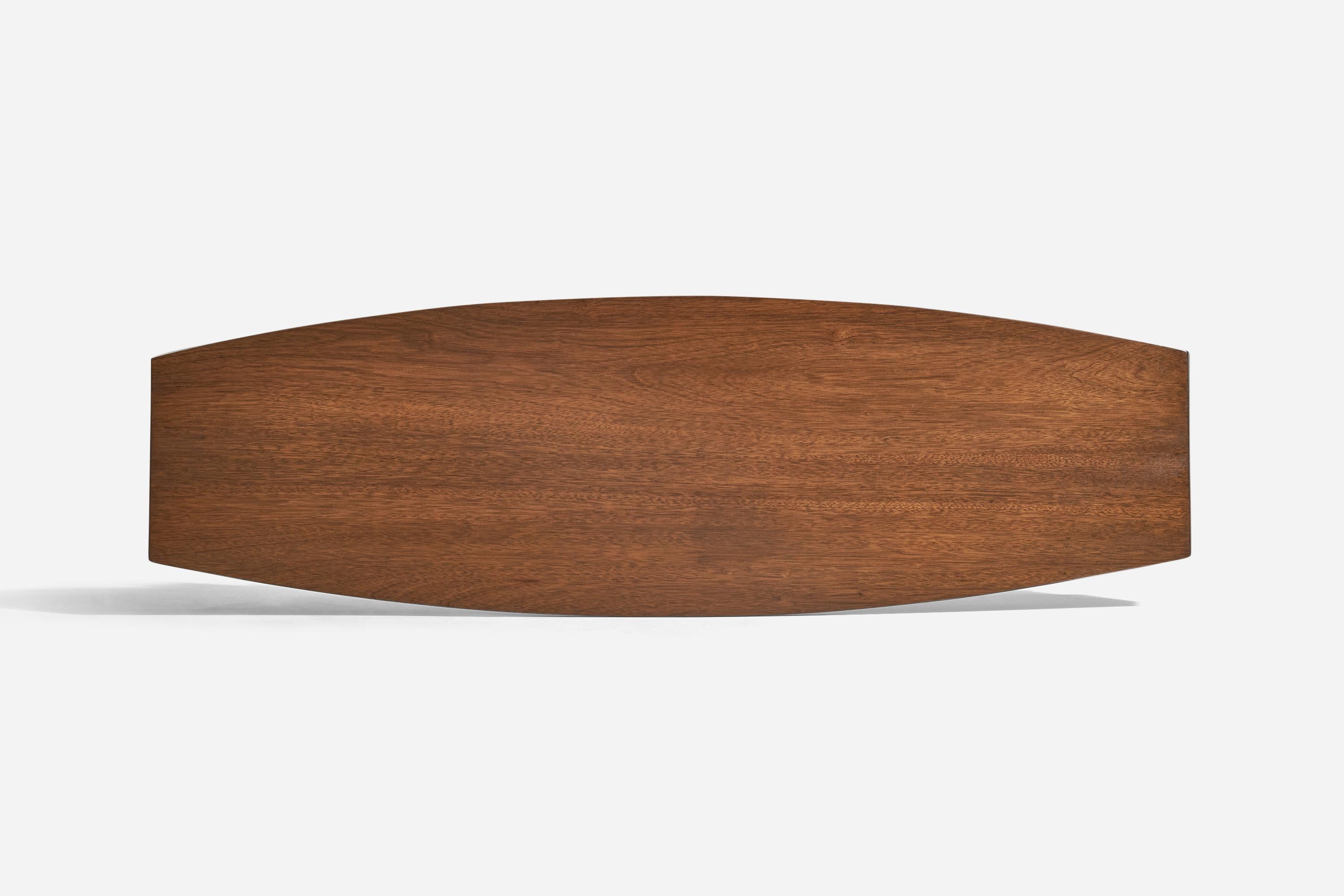 Mid-20th Century Paul László, Coffee Table, Walnut, Brown Saltman, United States, 1950s For Sale