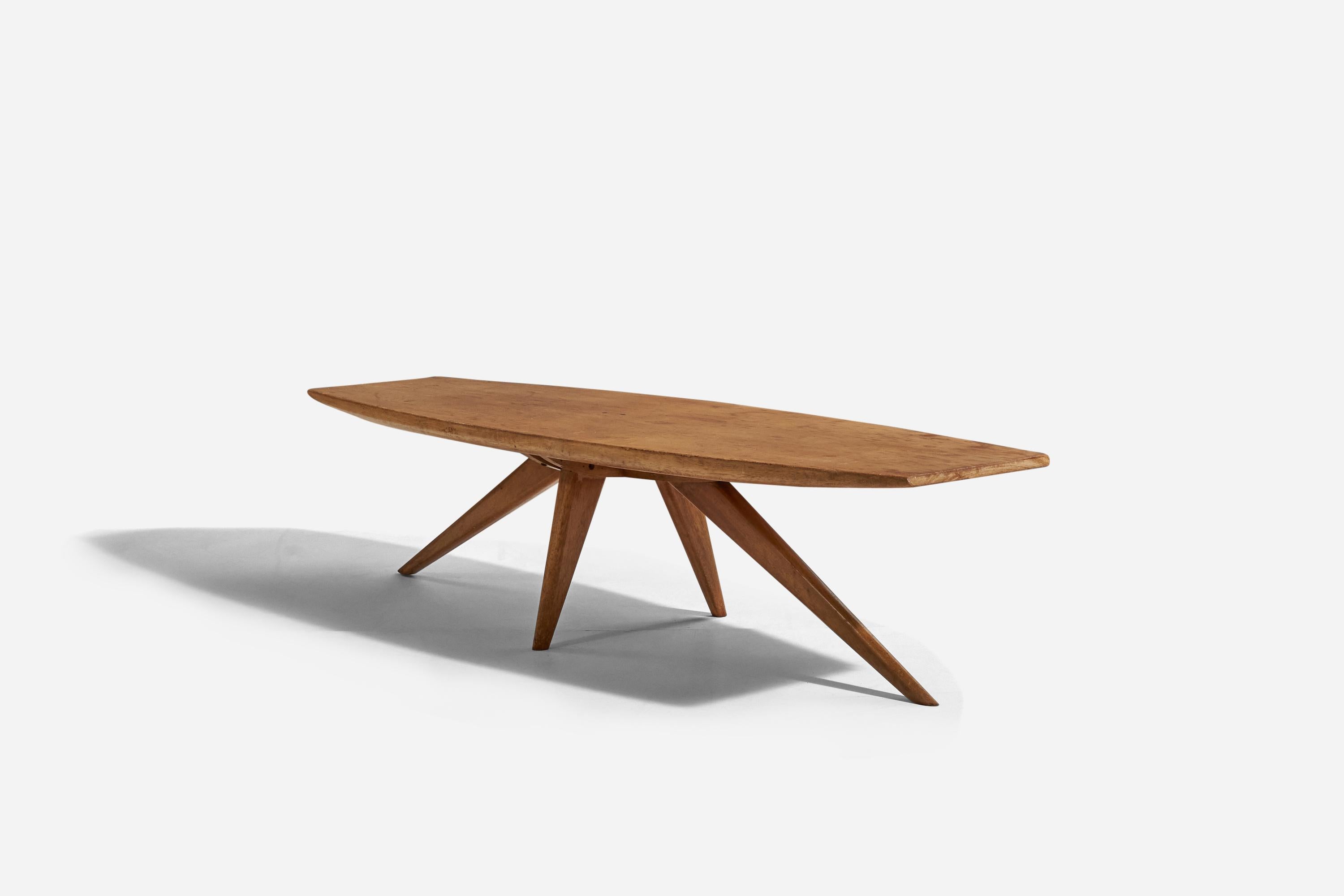 Mid-Century Modern Paul László, Coffee Table, Wood, United States, 1950s For Sale