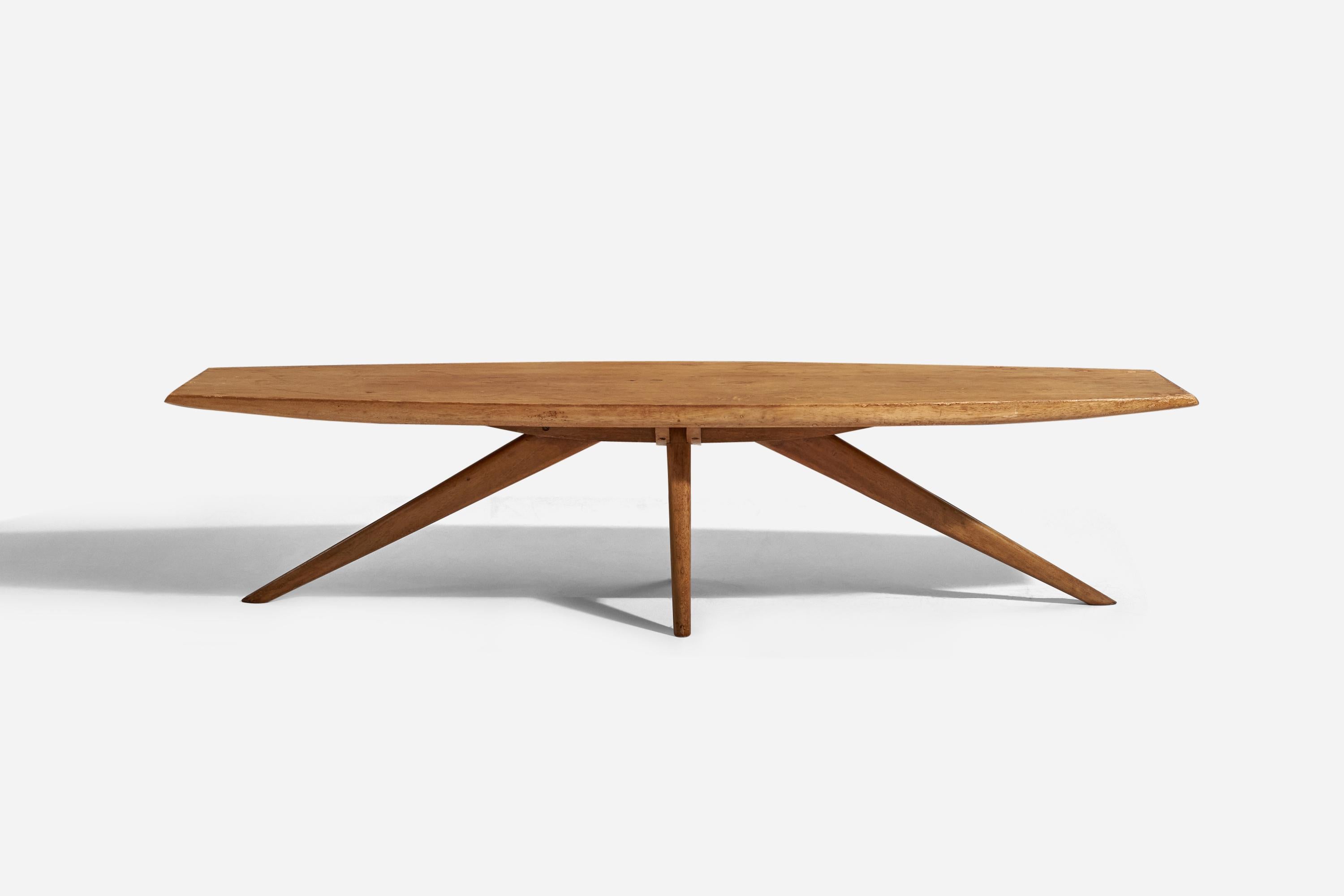 American Paul László, Coffee Table, Wood, United States, 1950s For Sale