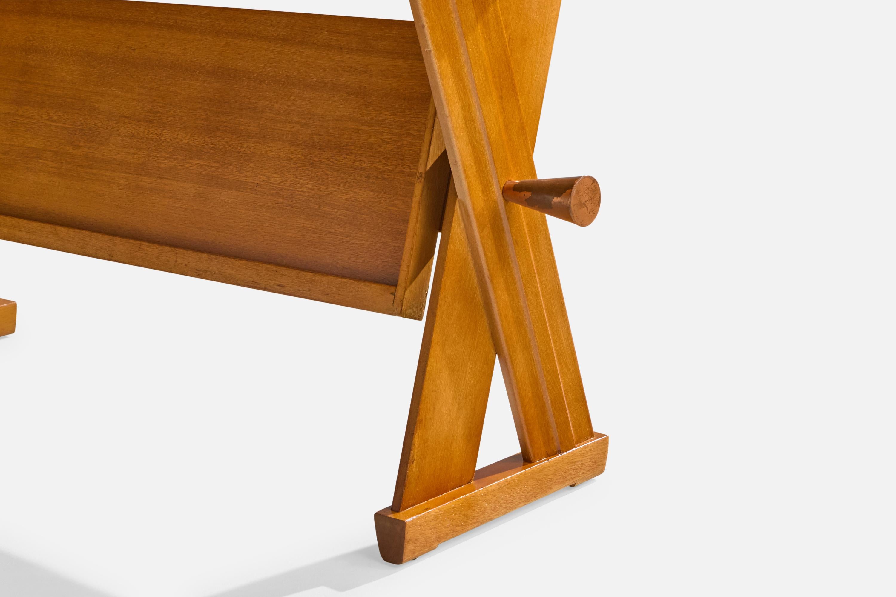 Paul Laszlo, Console Table, Oak, Copper, USA, 1950s For Sale 1