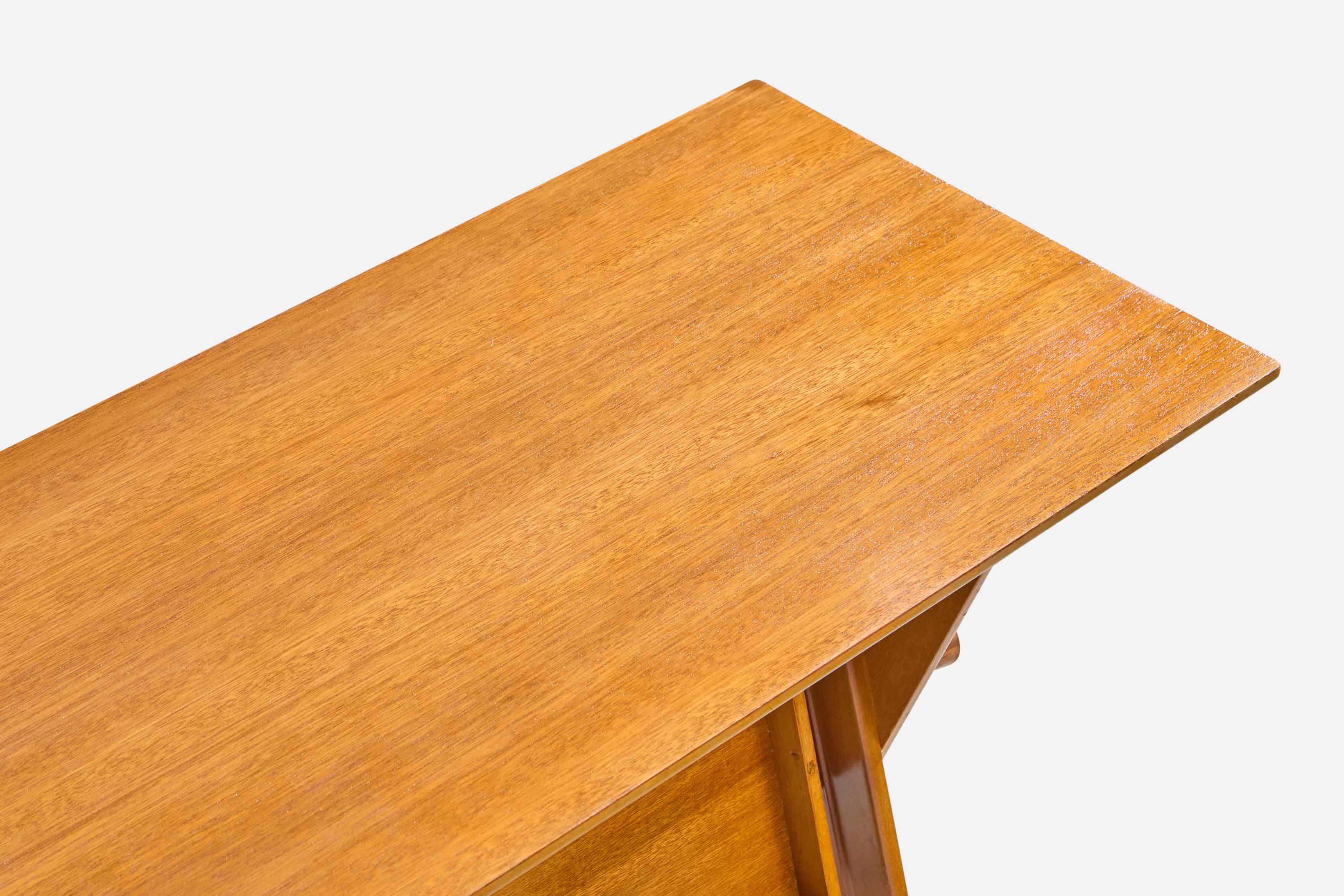 Paul Laszlo, Console Table, Oak, Copper, USA, 1950s For Sale 2