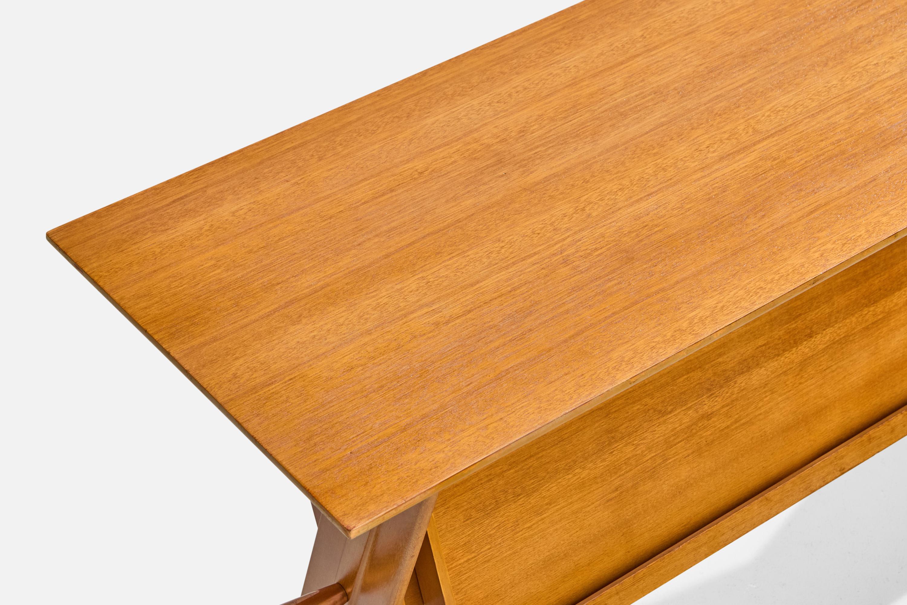 Paul Laszlo, Console Table, Oak, Copper, USA, 1950s For Sale 3