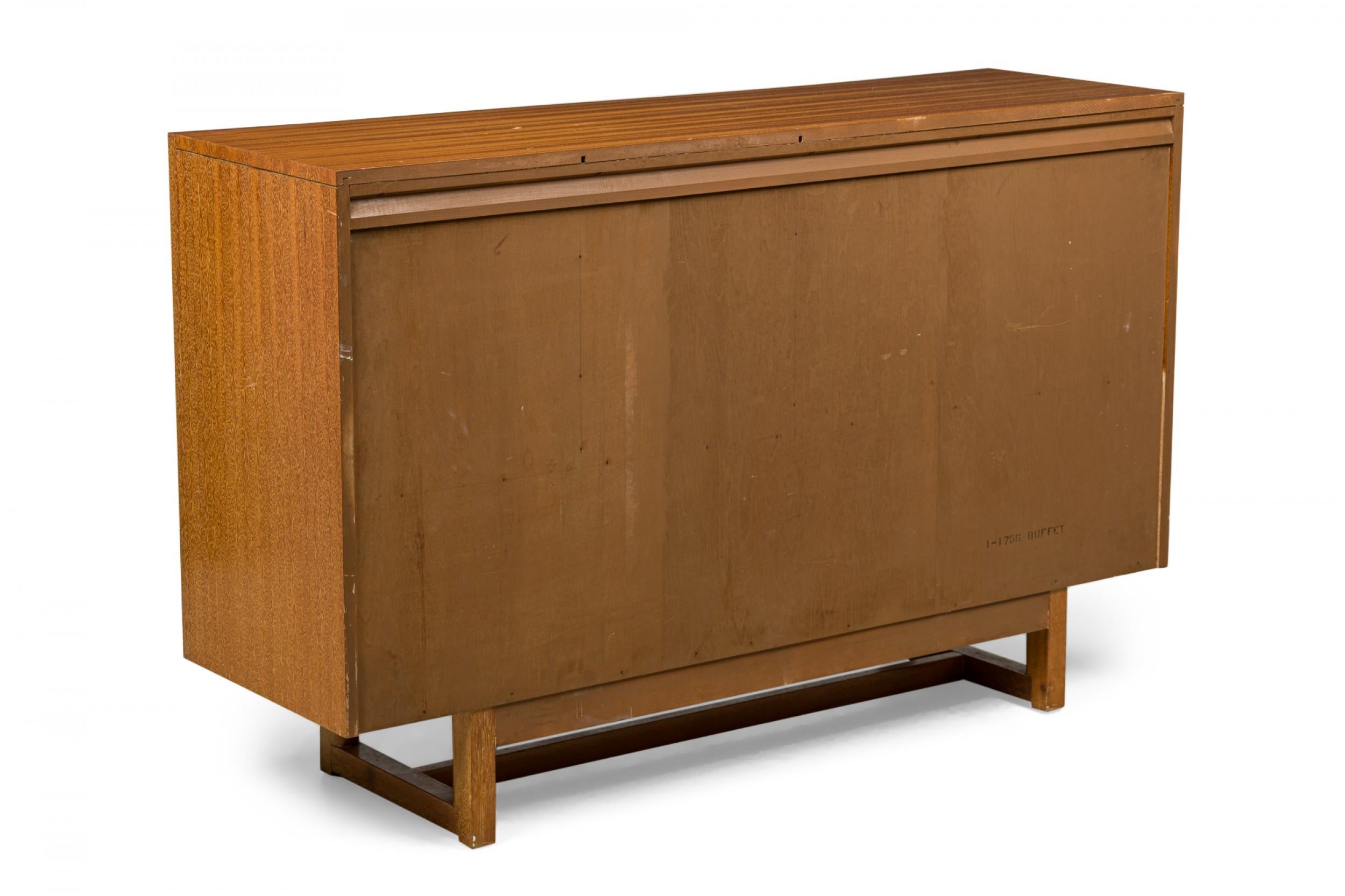 Paul Laszlo Continental Cerused Mahogany 3-Drawer Credenza / Sideboard For Sale 6