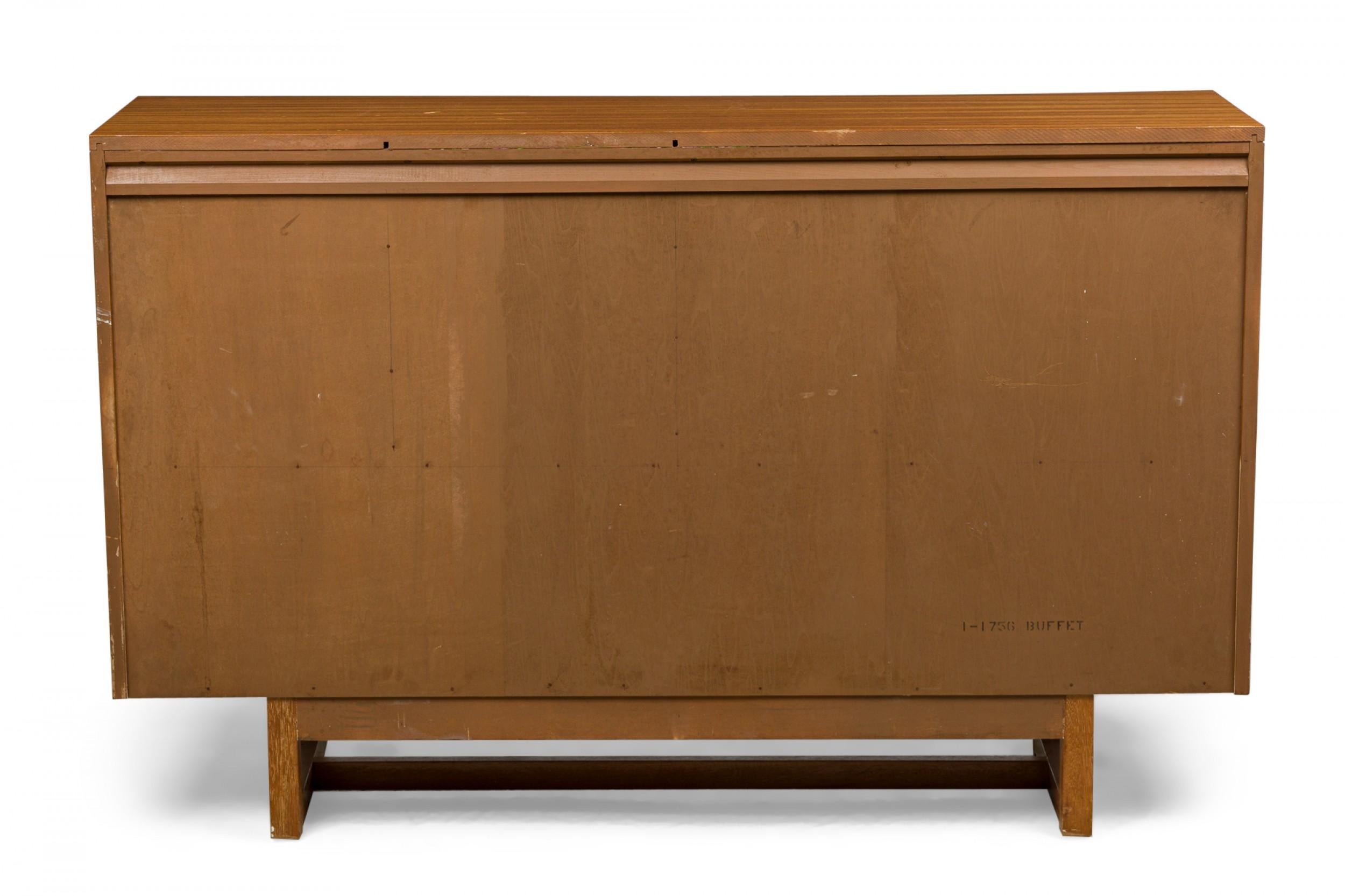 Paul Laszlo Continental Cerused Mahogany 3-Drawer Credenza / Sideboard For Sale 7