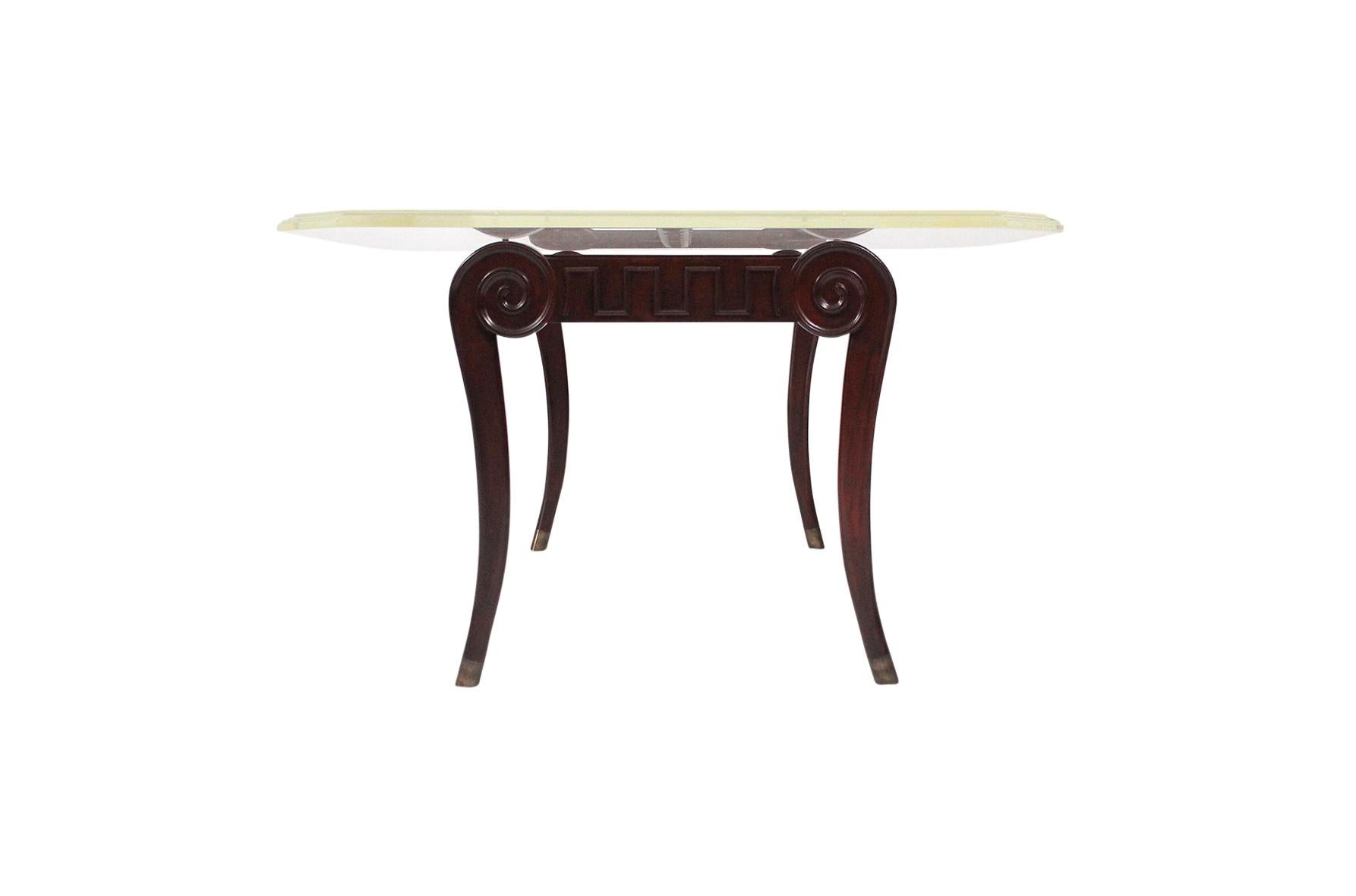 Mid-20th Century Paul Laszlo Custom Dining Table with Lucite Top For Sale