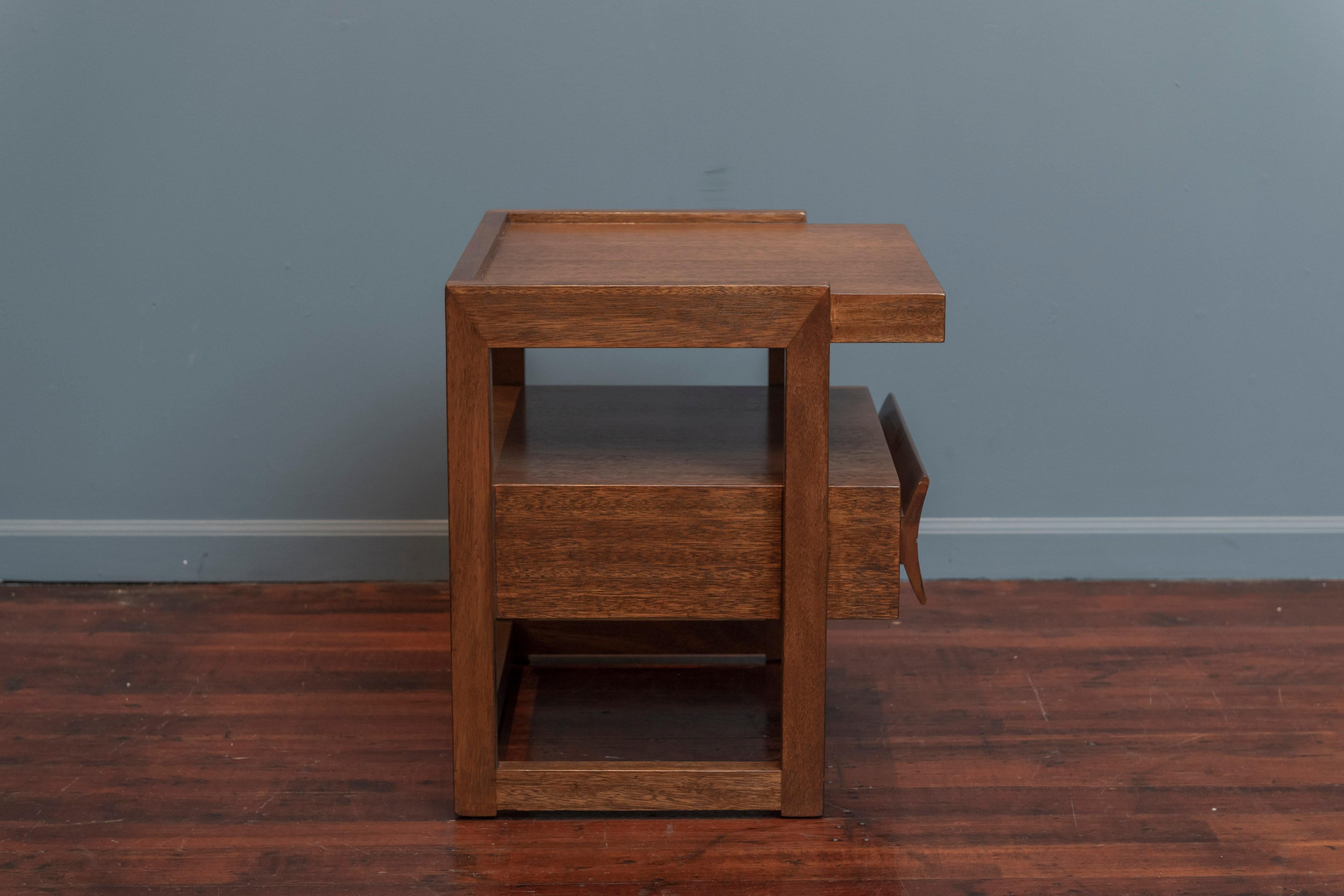 Mahogany Paul Laszlo End Table for Brown Saltman