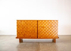 Paul Laszlo for Brown Saltman Basket woven Chest of Drawers cabinet