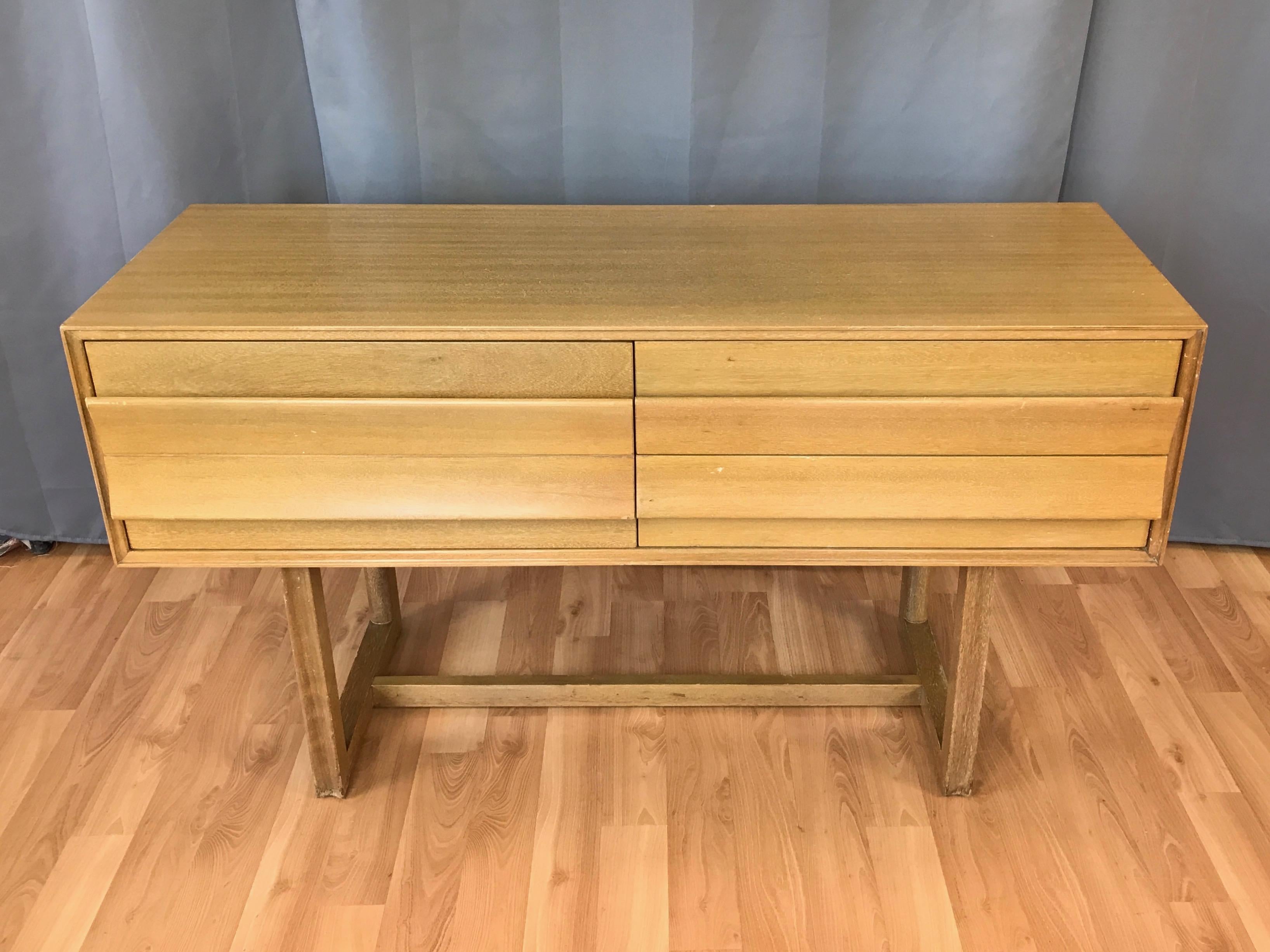 Paul Laszlo for Brown-Saltman Cerused Mahogany Four-Drawer Buffet In Good Condition In San Francisco, CA