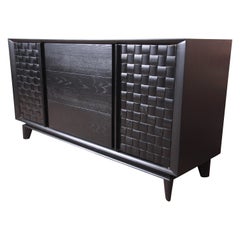 Paul Laszlo for Brown Saltman Ebonized Sideboard Credenza, Newly Refinished