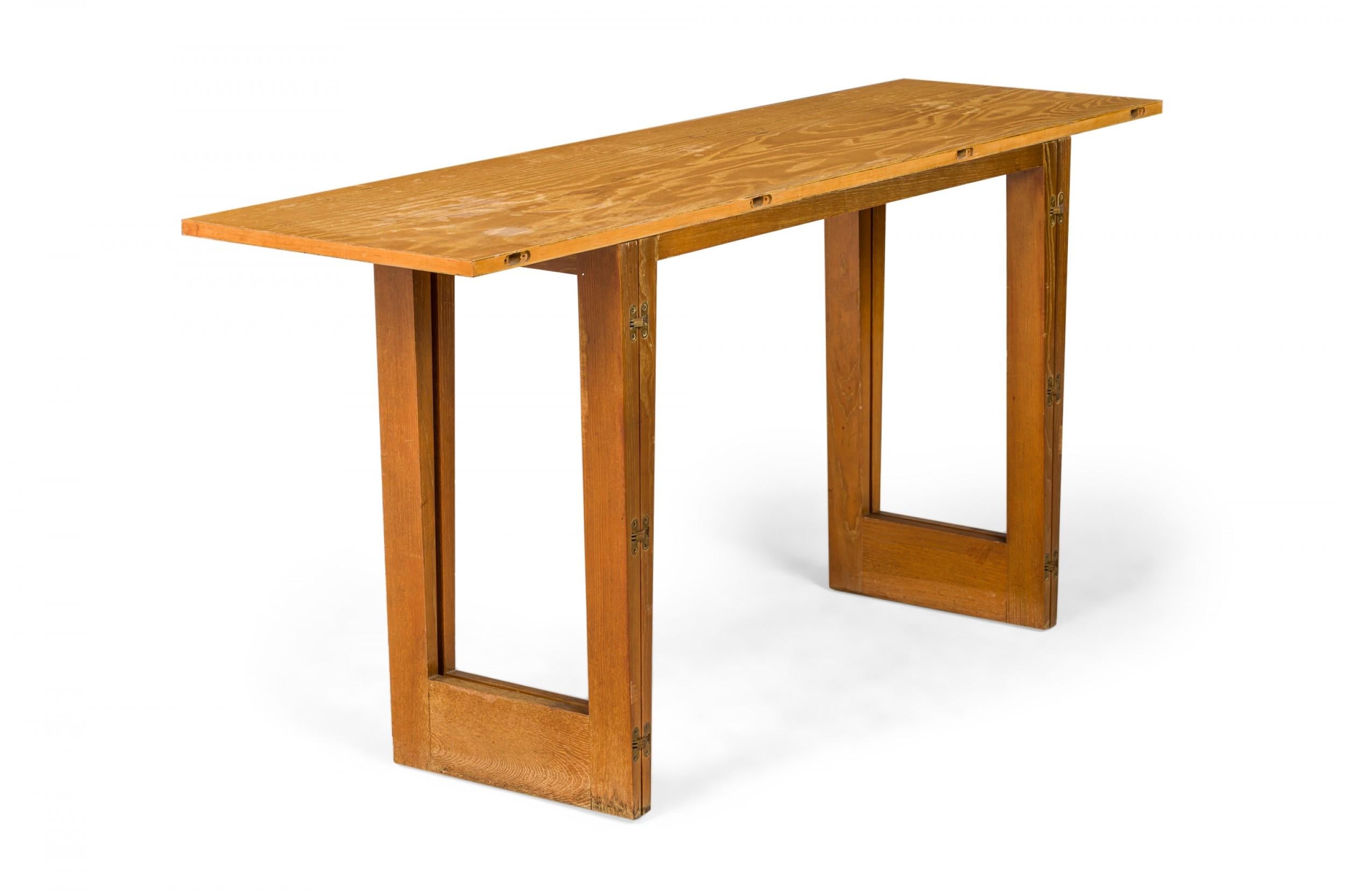 Paul Laszlo für Brown Saltman Flip Top Holzkonsole / Dinette-Tisch mit Holzplatte (Moderne der Mitte des Jahrhunderts) im Angebot