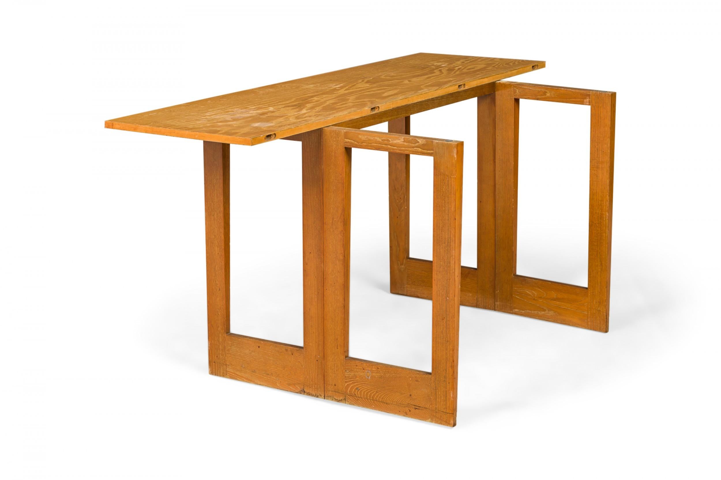 Paul Laszlo für Brown Saltman Flip Top Holzkonsole / Dinette-Tisch mit Holzplatte (amerikanisch) im Angebot