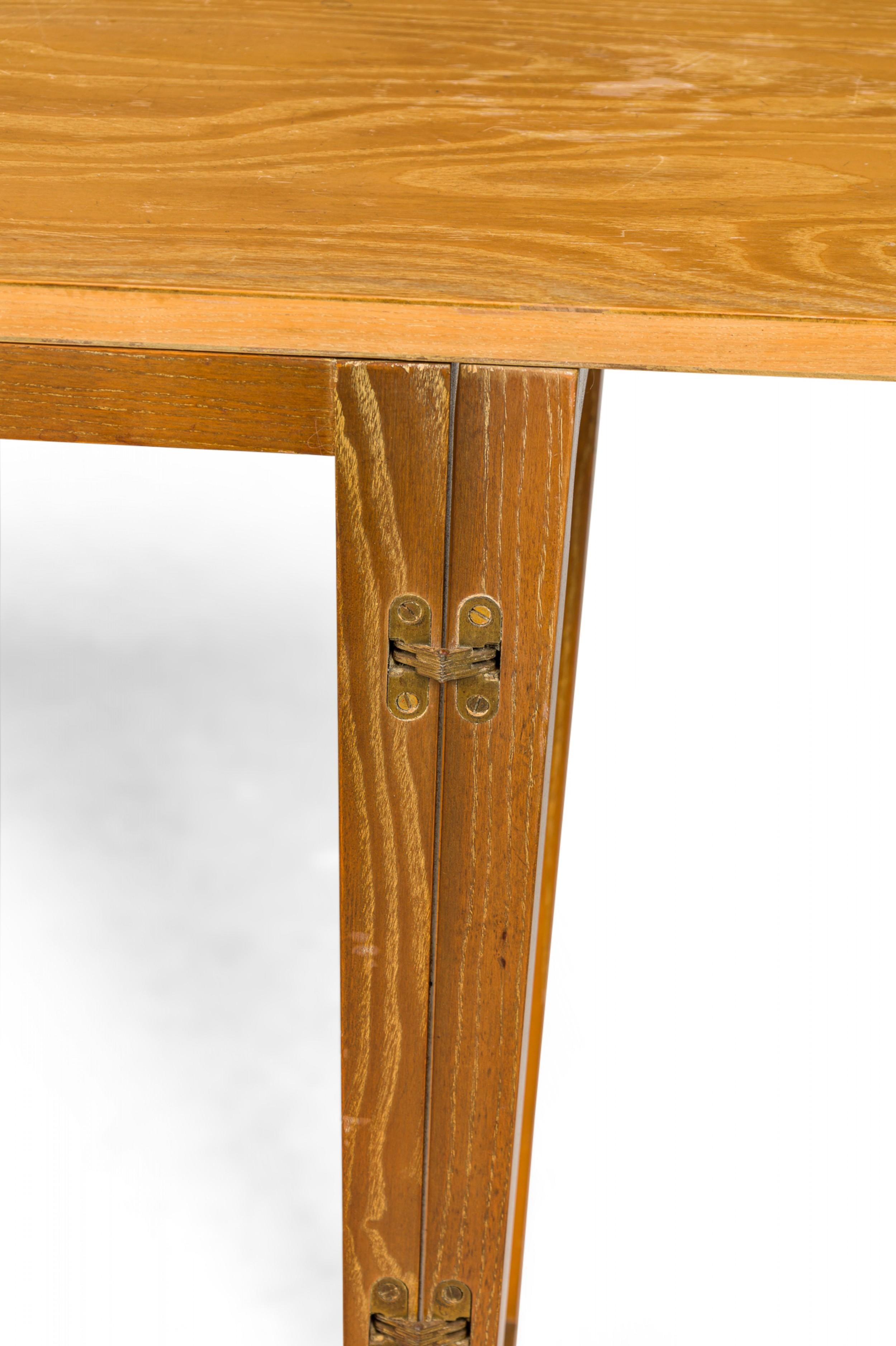American Paul Laszlo for Brown Saltman Flip Top Wooden Console / Dinette Table For Sale