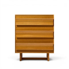 Paul Laszlo for Brown Saltman Mid Century Bleached Mahogany Highboy Dresser