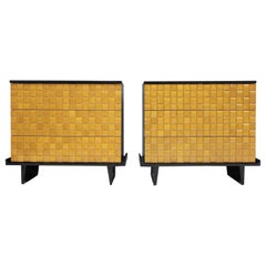 Paire de tables de nuit ou coffres à tiroirs Paul Laszlo pour Brown Saltman