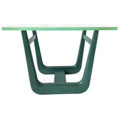 Paul Laszlo Interior Attributed Original Green Lacquer Side Table