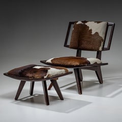 Silla de salón Paul László con otomana, Glenn of California, EE.UU., Años 50