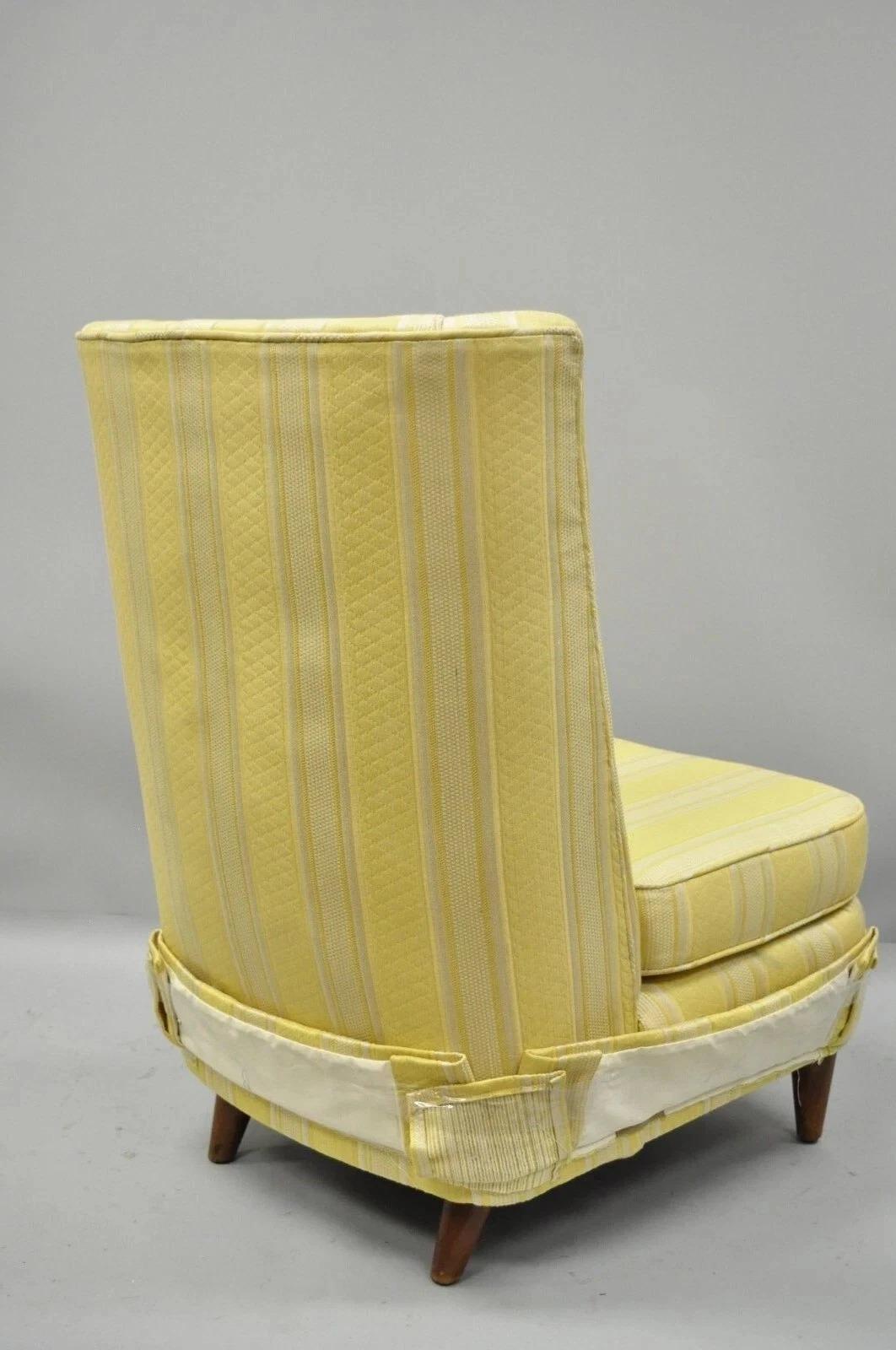 Paul Laszlo Mid Century Modern Upholstered Barrel Wing Back Slipper Lounge Chair en vente 3