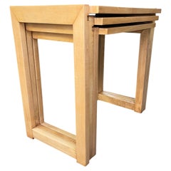Paul Laszlo Nesting Tables, Bleached Mahogany, Mid-Century, 1952