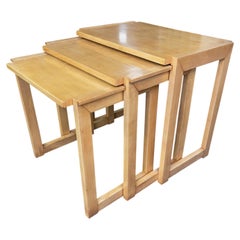 Paul Laszlo Nesting Tables, Bleached Mahogany, Mid-Century, 1952