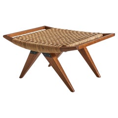 Paul László, Ottoman, Rattan, Oak, Metal, Glenn of California, Usa, 1950s