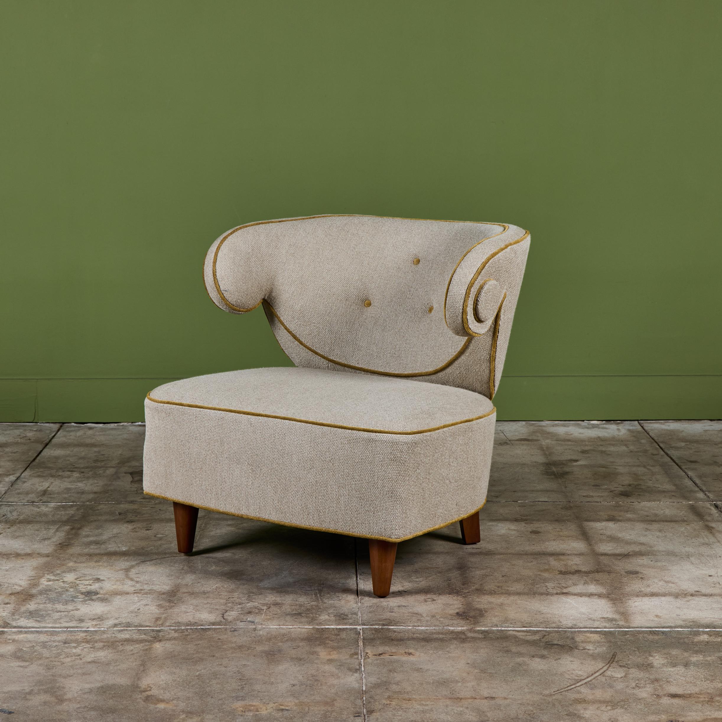 Paul Laszlo Scroll Lounge Stuhl im Zustand „Gut“ im Angebot in Los Angeles, CA