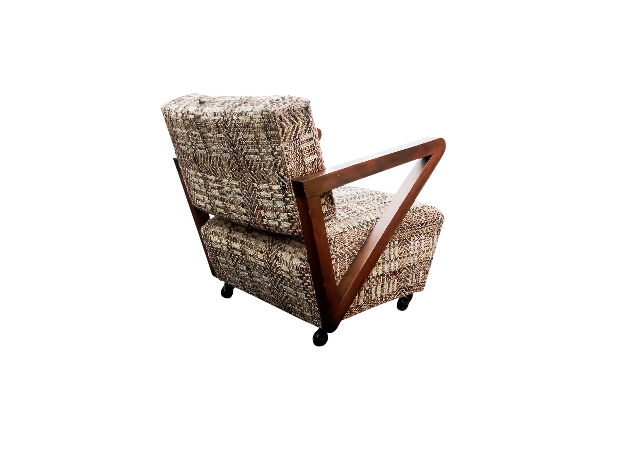 Mid-20th Century Paul Laszlo Style Pair Mid-Century Open-Frame Lounge Chairs Constructivist Style