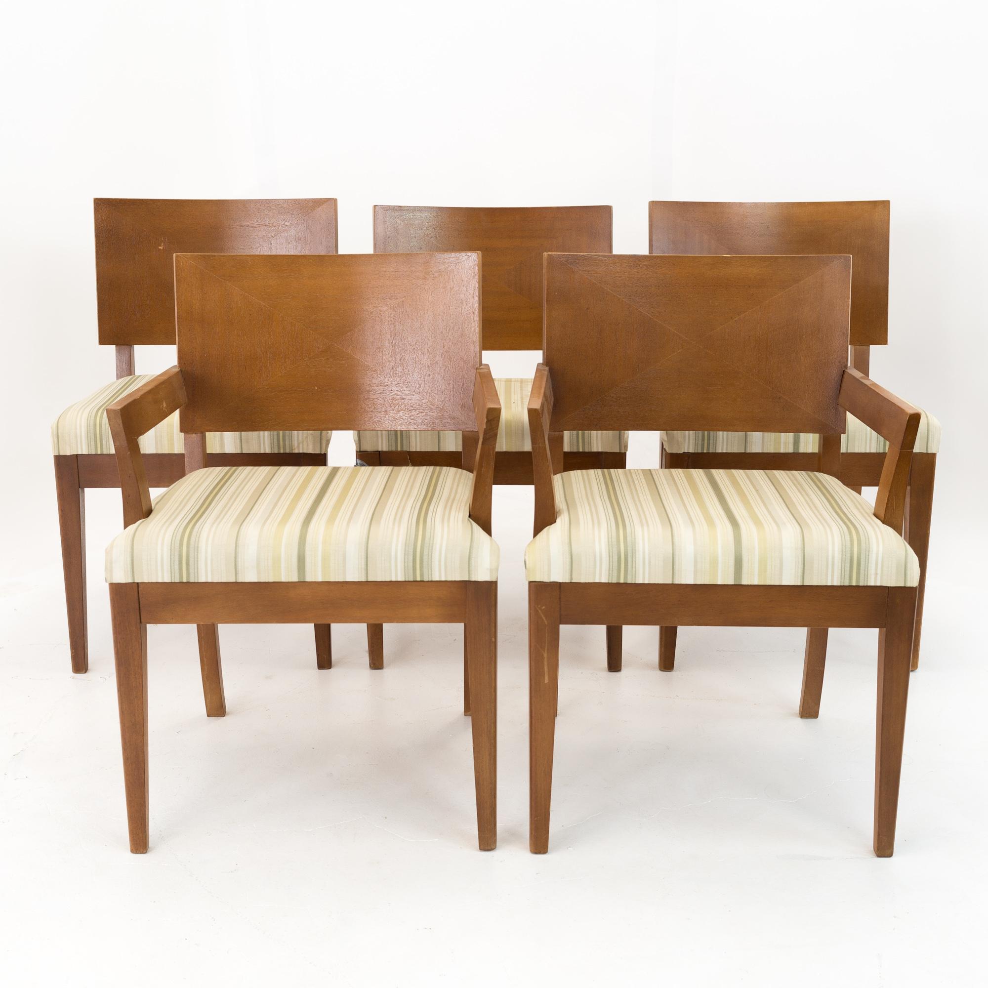 Mid-Century Modern Paul Laszlo Style Stewartstown Furniture Mid Century Dining Chairs, Set of 5