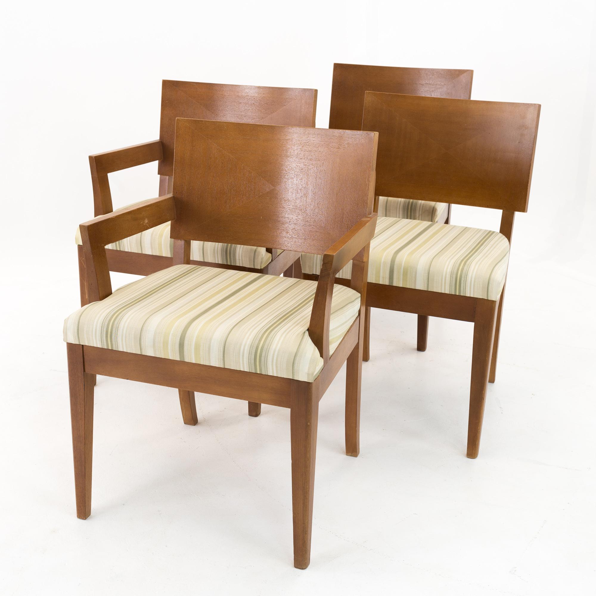 Paul Laszlo Style Stewartstown Furniture Mid Century Dining Chairs, Set of 5 In Good Condition In Countryside, IL