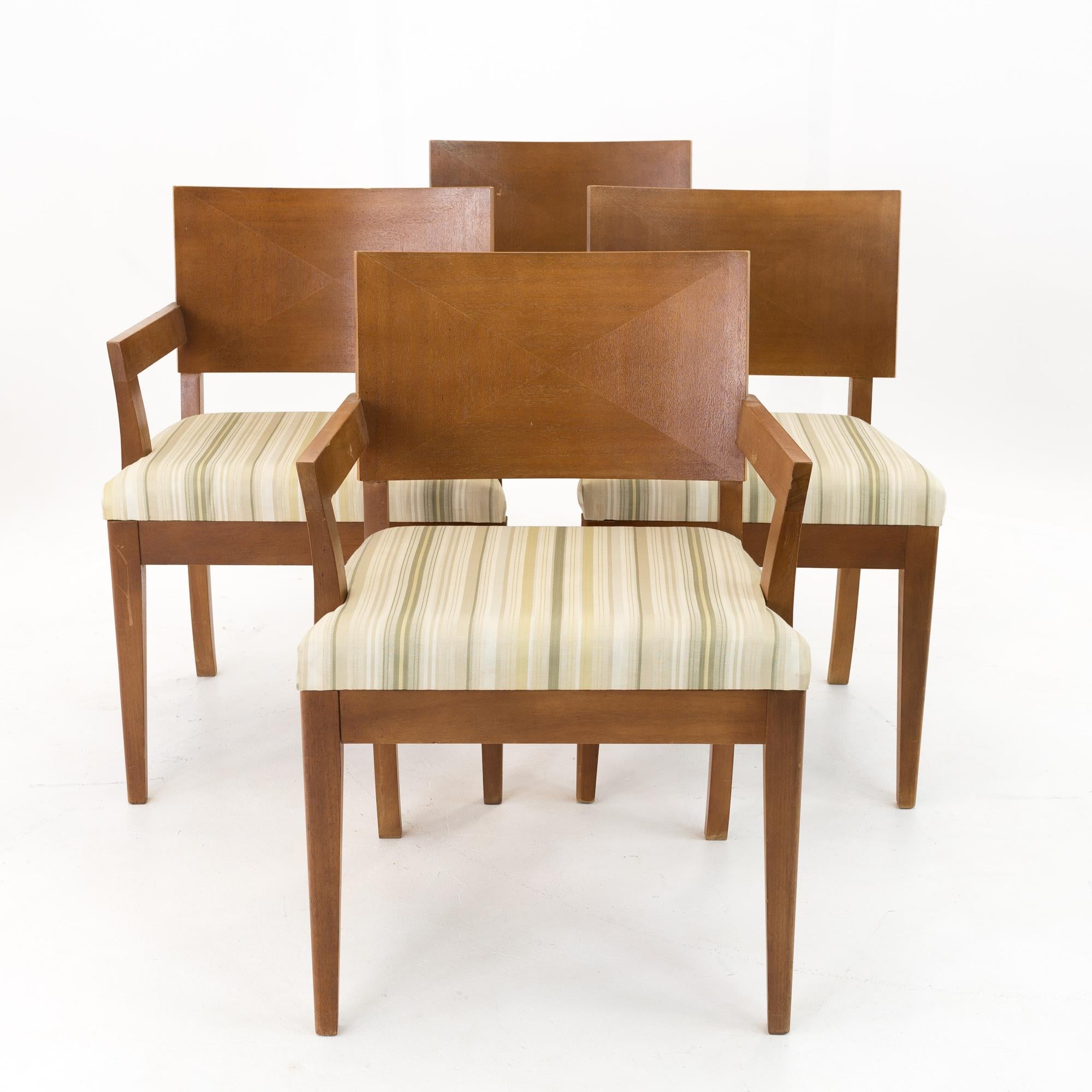 Late 20th Century Paul Laszlo Style Stewartstown Furniture Mid Century Dining Chairs, Set of 5
