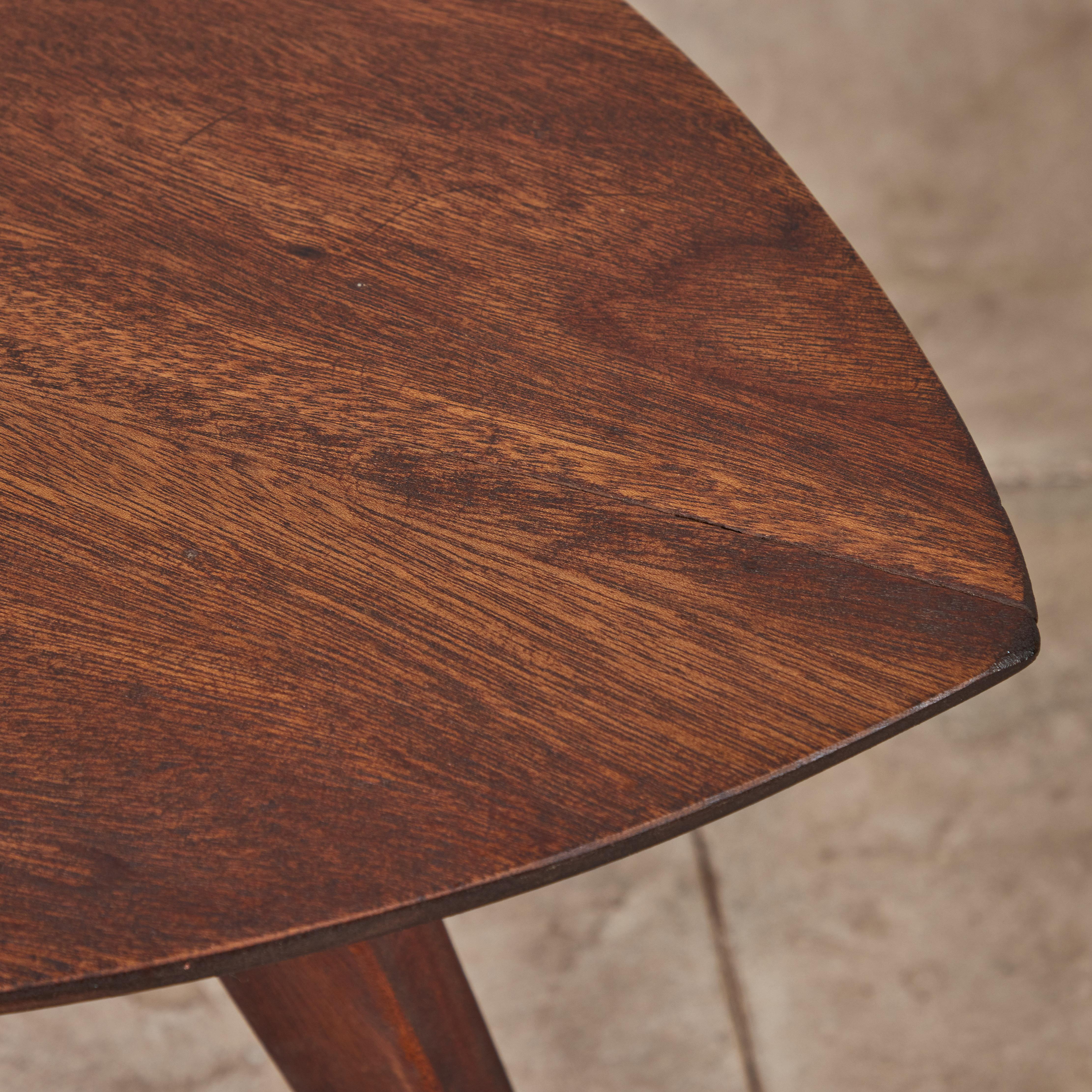 Paul Laszlo Triangular Mahogany Side Table for Glenn of California 2
