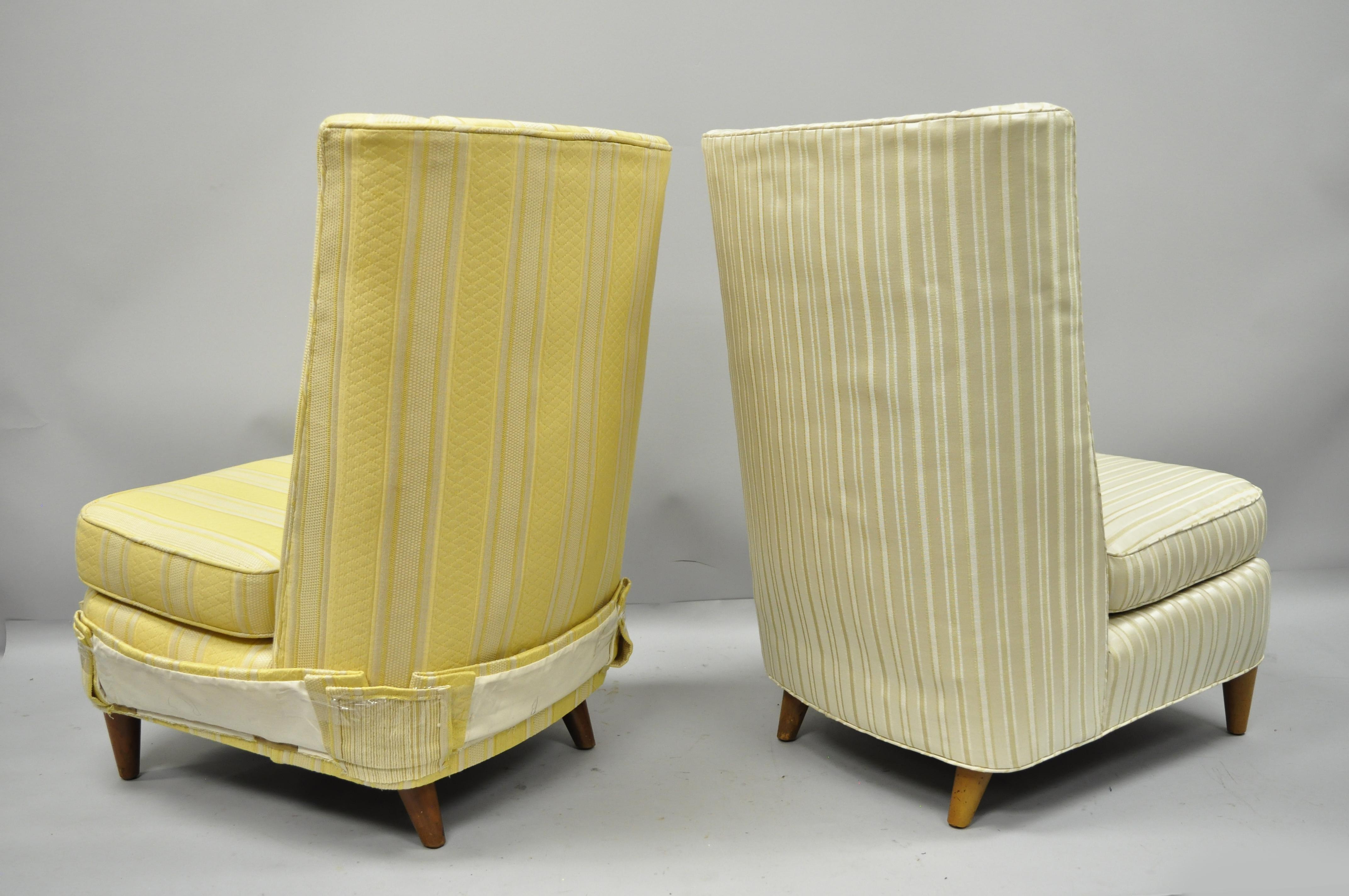 Paul Laszlo Upholstered Slipper Lounge Chair Barrel Back a Pair For Sale 2