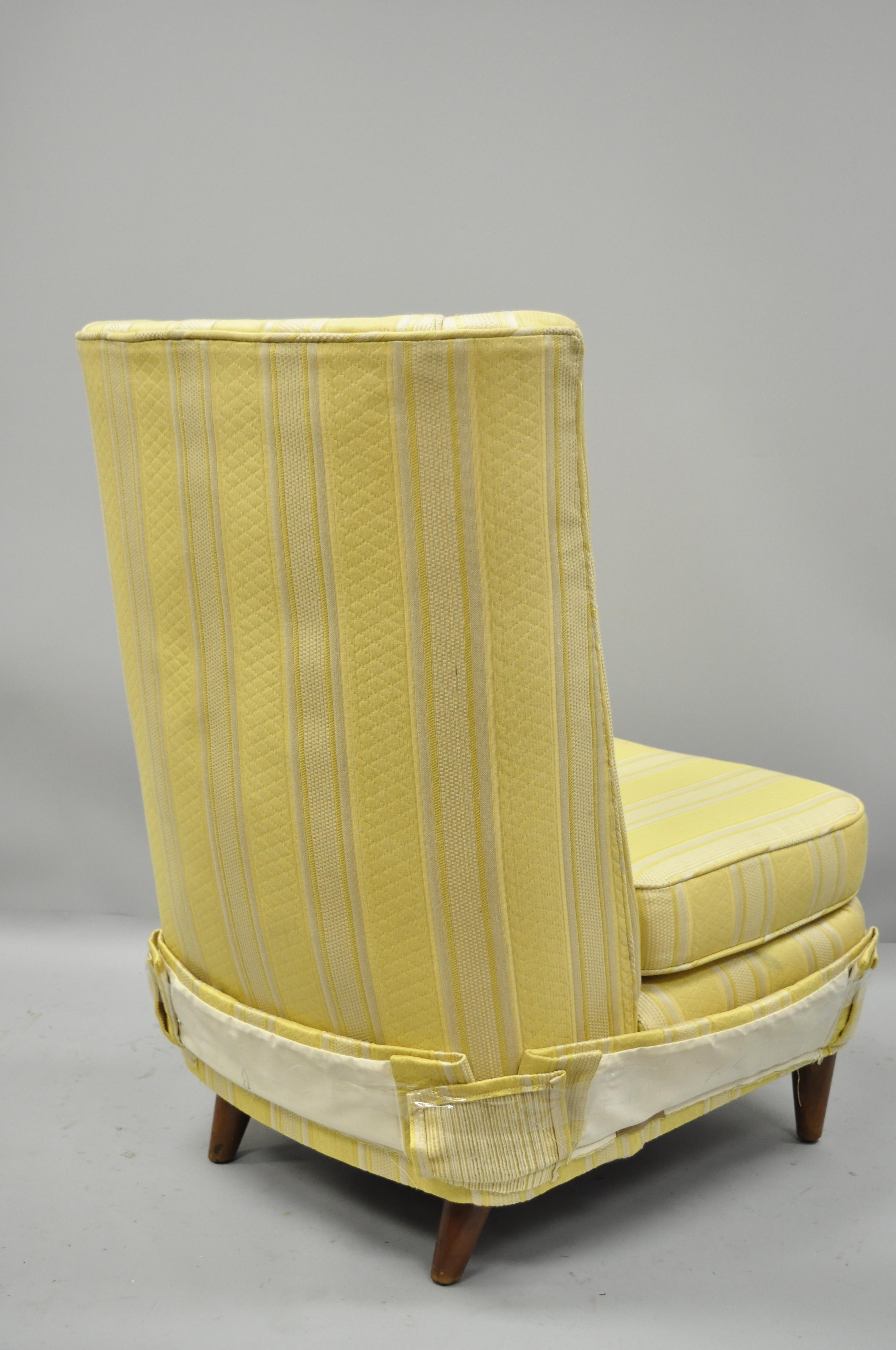 Paul Laszlo Upholstered Slipper Lounge Chair Barrel Back For Sale 3