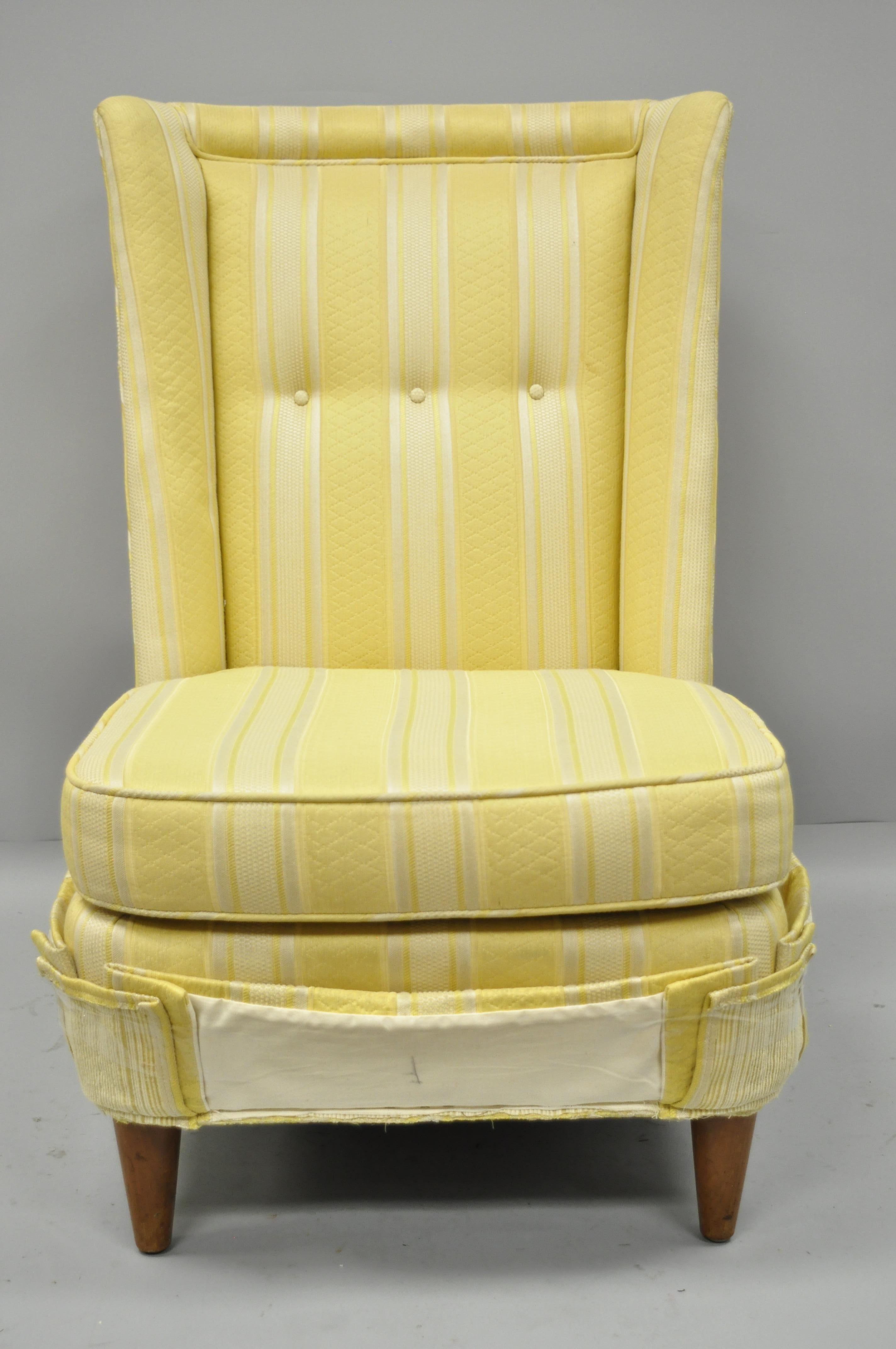 Paul Laszlo Upholstered Slipper Lounge Chair Barrel Back For Sale 4