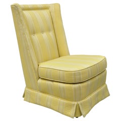 Vintage Paul Laszlo Upholstered Slipper Lounge Chair Barrel Back
