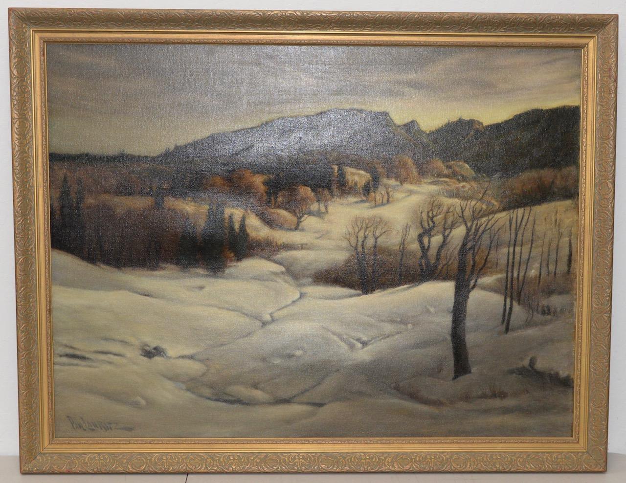 Paul Lauritz Landscape Painting - Paul Laurtiz Winter Landscape