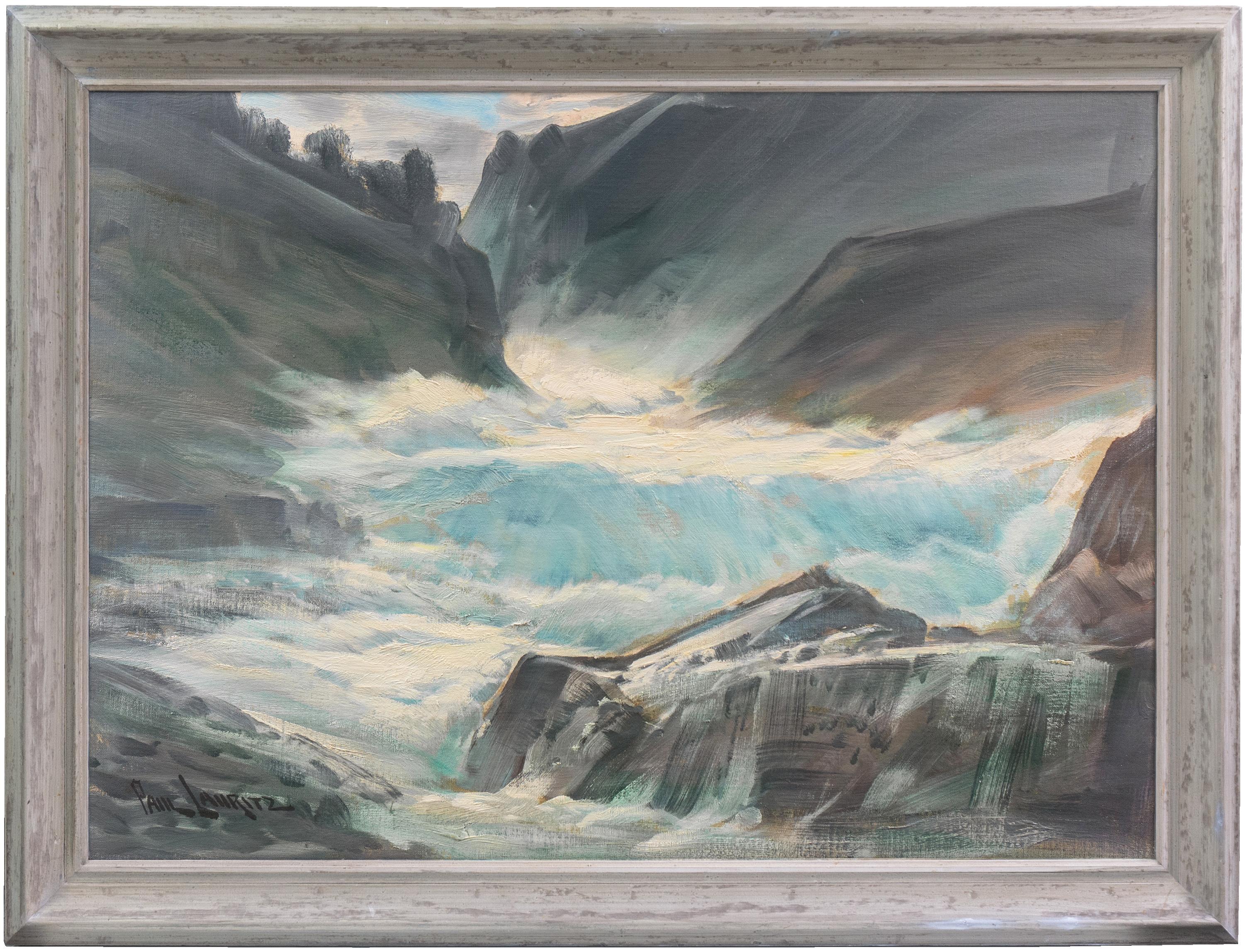 „Spring Rapids“, Cascades, California Art Club, AGA, Vose Galleries, Who Was Who Was Who – Painting von Paul Lauritz