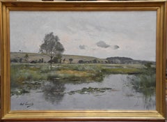 Paul Lecomte (1842-1920) A Landscape with a pond, Oil on canvas