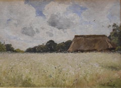 Paul Lecomte (1842-1920) A summertime landscape, Oil on panel 
