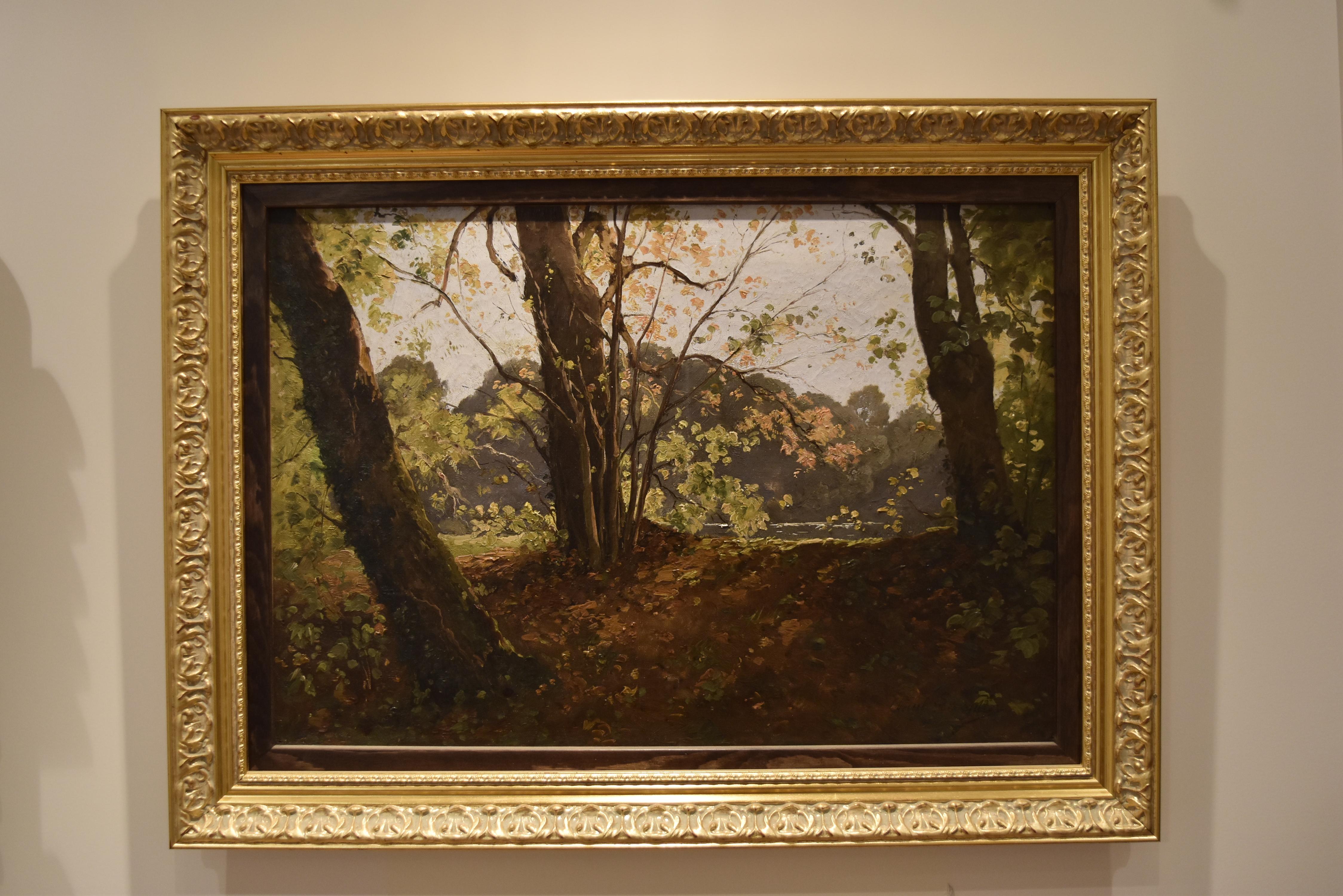 Wooded Landscape, Öl auf Leinwand, Paul Lecomte (1842-1920) 1