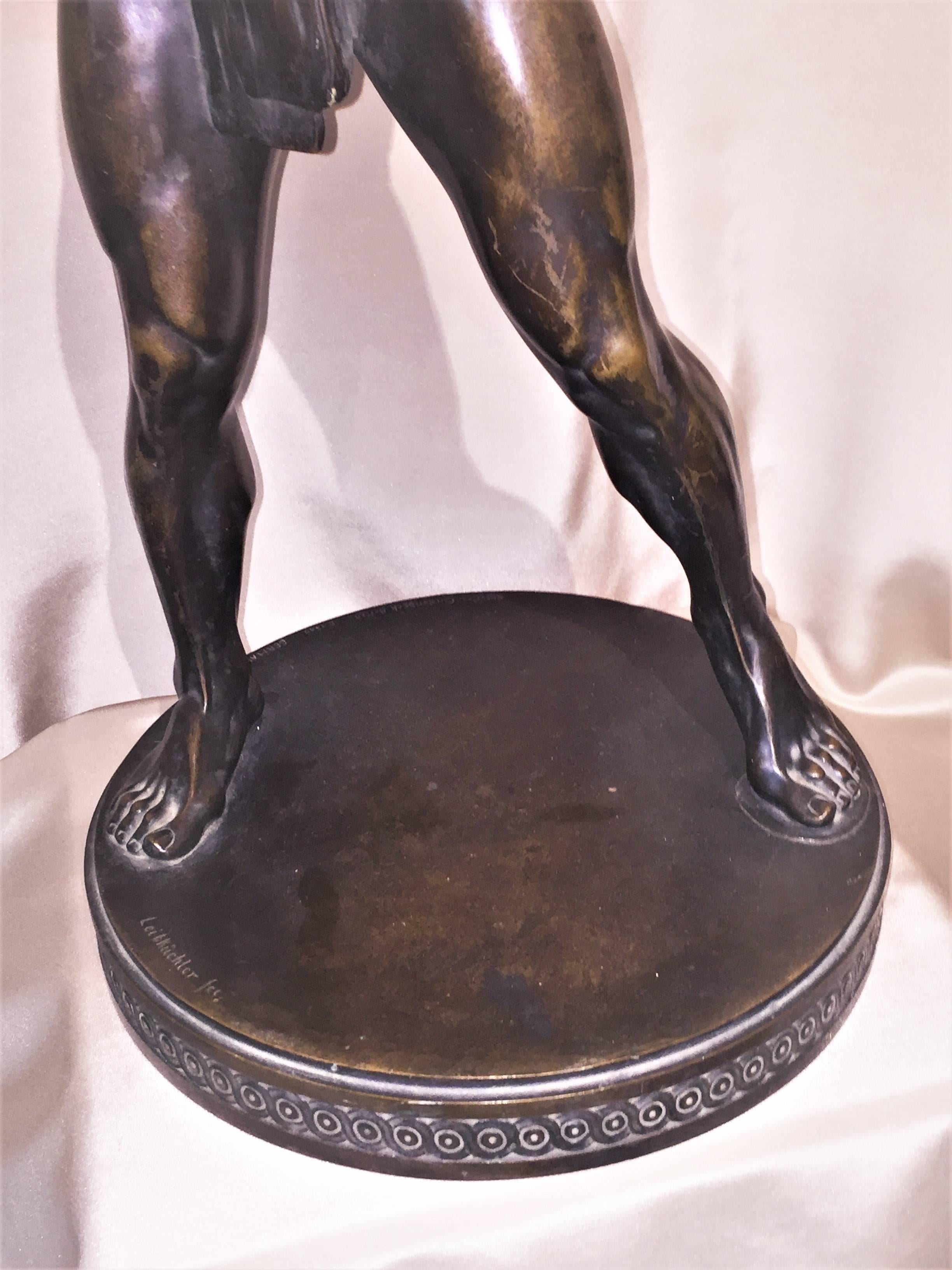 Jugendstil Paul Leibküchler, Sisyphe, Sculpture en bronze du Jugenstil allemand, vers 1900 en vente