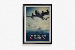 Circa 1940 original poster by renowned artist Paul Lengellé is a striking t